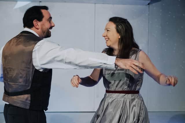 Performance of CUBED 'Sitting here'. Credit to Thomas Byron Photography