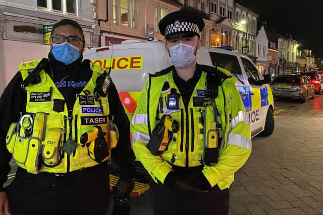 Cambridgeshire Police officers on duty during Operation Armour.