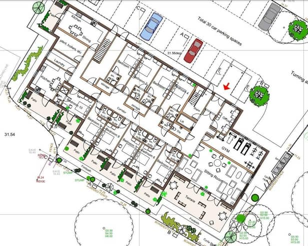A location plan of the proposed co-living facility.