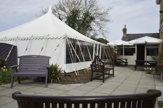 One of the marquees at The Golden Pheasant at Etton EMN-210331-132248009