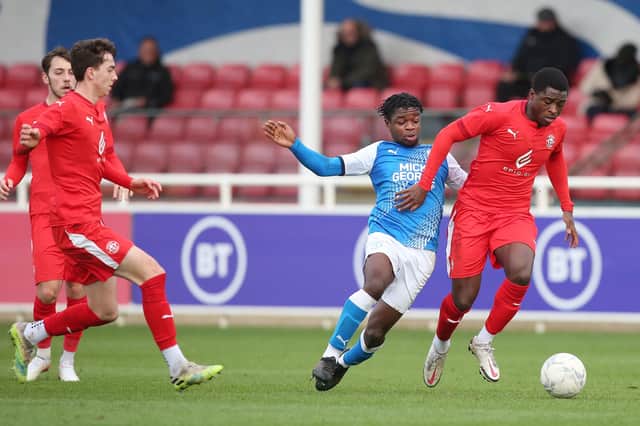 Benjamin Mensah in action against Wigan in the goalles draw at St George's Park on Tuesday (January 11).