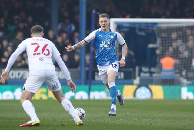 Josh Knight of Peterborough United in action against Coventry City. Photo: Joe Dent/theposh.com.