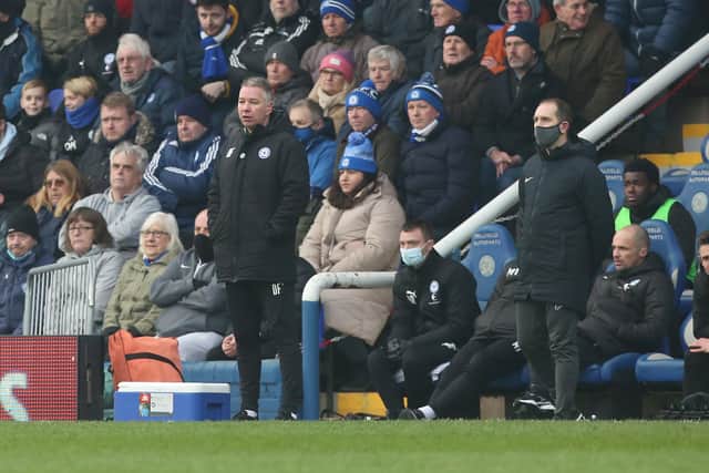 Posh manager Darren Ferguson during the defeat at home to Coventry. Photo: Joe Dent/theposh.com.