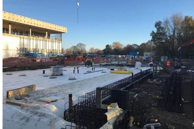 Groundworks are underway for the research building.