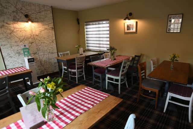 Tea rooms at the Three Horseshoes pub, Yaxley EMN-220120-192654009