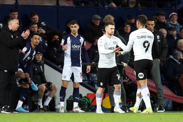 Jack Marriott of Peterborough United comes on as a substitute at West Bromwich Albion. Photo: Joe Dent/theposh.com.