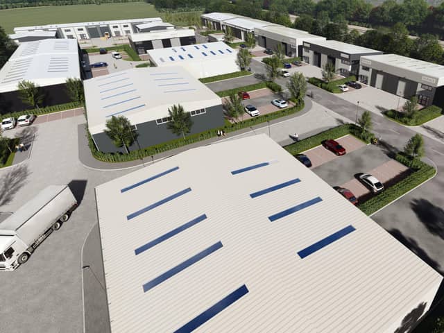This image shows how the proposed Enterprise Park could appear from Broadway, Yaxley.