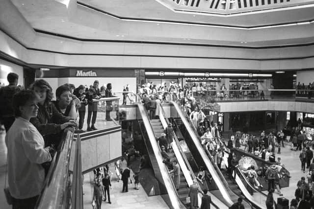 Shoppers in the Queensgate in the early years.