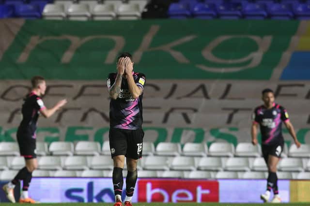 Oliver Norburn of Peterborough United can't believe Birmingham City have just equalised. Photo: Joe Dent/theposh.com