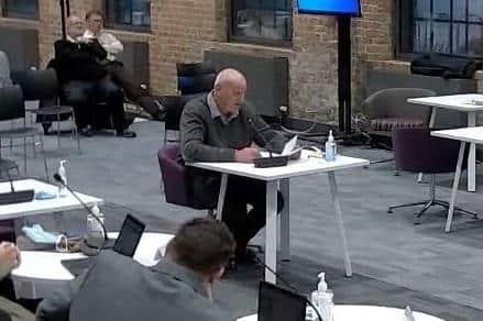 Cllr Nigel Simons speaking as local ward councillor.