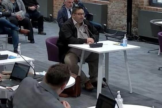 Cllr Mohammed Jamil at the meeting.