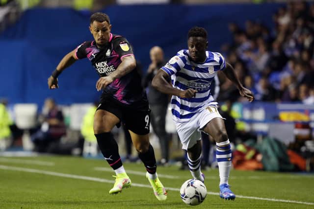 Action from Reading v Posh in September.