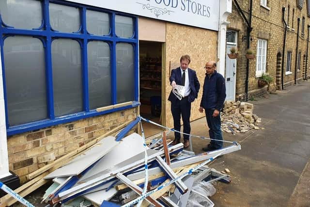 Peterborough MP Paul Bristow visits Thorney Food Stores.