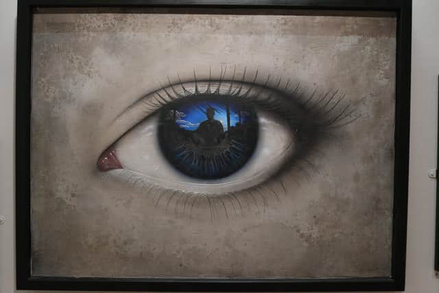 Work by My Dog Sighs on display at the Urban Art Exhibition