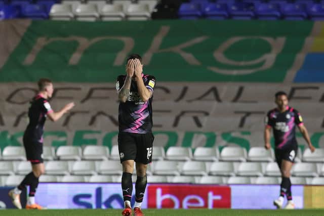 Oliver Norburn after Posh conceded a late equaliser at Birmingham City last week. Photo: Joe Dent/theposh.com.