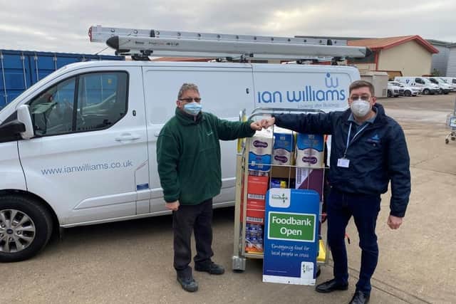 The national property services group donated 75 food parcels to the Peterborough foodbank and £75,000 to the Trussell Trust as part of their anniversary celebrations