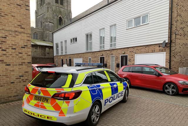 Police at the scene
