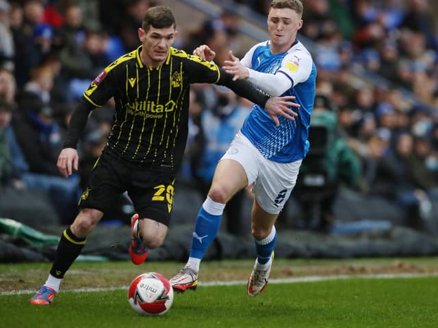 Jack Taylor in action for Posh.