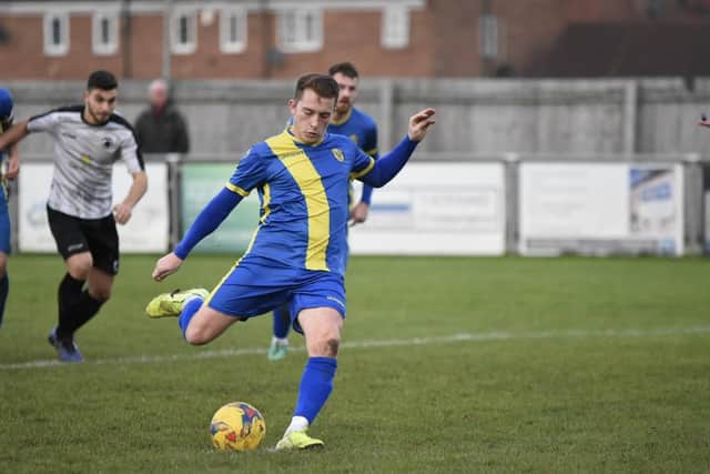 Dan Lawlor in action for Peterborough Sports. Photo: James Richardson.