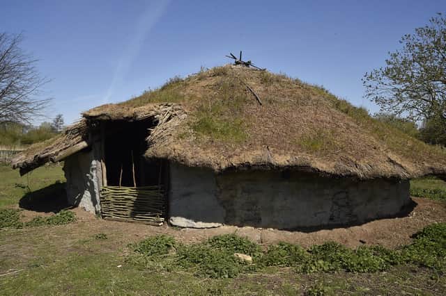 A replica Iron Age Round House at Flag Fen.