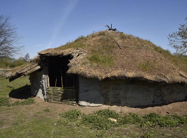 A replica Iron Age Round House at Flag Fen.