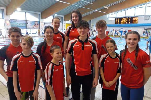 Deepings Swimming Club squad at the Lincs County Championships.