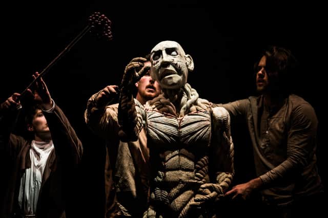 The puppetry for Blackeyed Theatre's Frankenstein is created and directed by Yvonne Stone