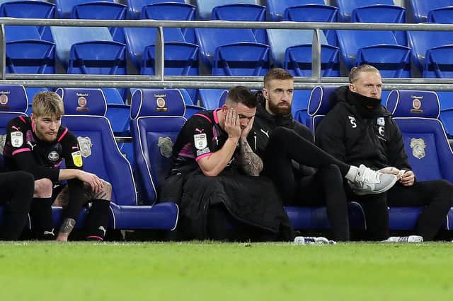 Posh striker Jack Marriott is downcast after his substitution at Cardiff City. Photo: Joe Dent/theposh.com.