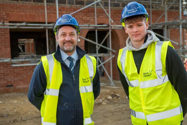 David Kingston, assistant site manager at Hampton Water with Joshua Bradshaw