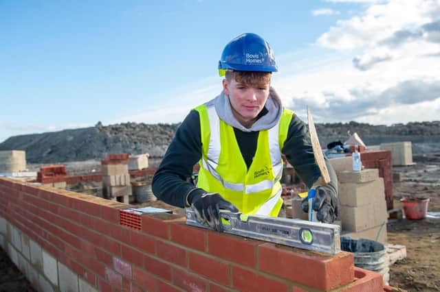 Joshua Bradshaw, bricklaying apprentice at Hampton Water in Peterborough