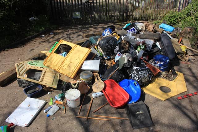 A previous fly-tip in Peterborough.