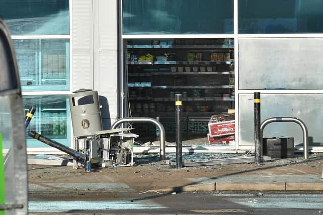 Yaxley Co-op on Bentley Avenue after it was ramraided on January 12.