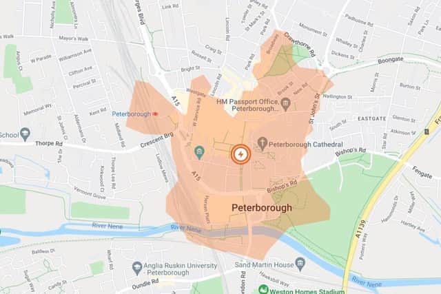 A map of some of the affected areas.