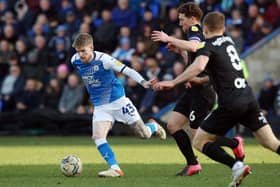 Hayden Coulson of Peterborough United in action against Hull City. Photo: Joe Dent/theposh.com.