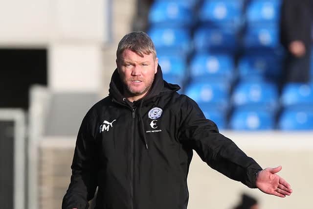 Peterborough United Manager Grant McCann during the defeat at home to Hull City. Photo: Joe Dent/theposh.com.