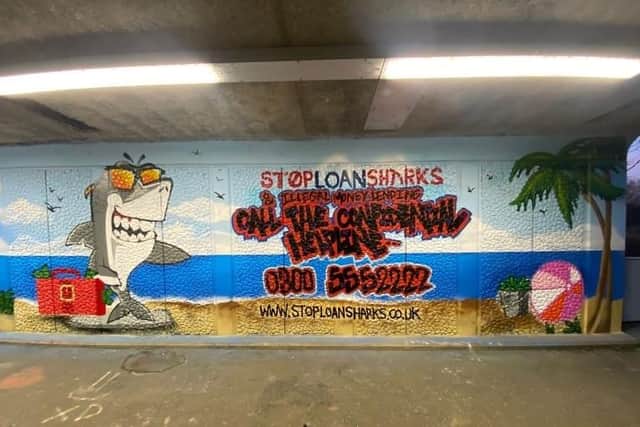 The new mural at the Paston Parkway underpass.