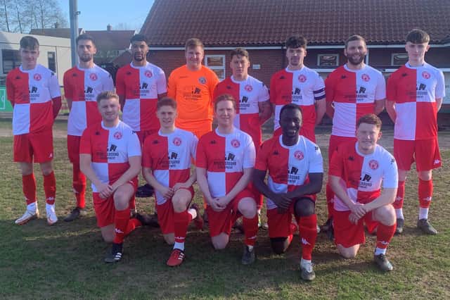 Peterborough North End wore their new away strip, sponsored by Sports Ground Development, at UEA.