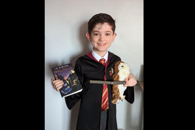 Jacob, aged 9, as Harry Potter from the Harry Potter series, written by J.K Rowling.