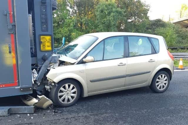 The scene of the crash. Pic: Sussex Police
