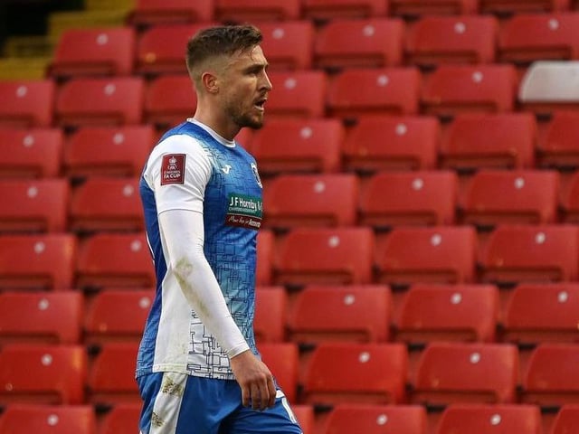 Tom Beadling of Barrow cuts a dejected figure after being shown a red card. Barrow have had 83 bookings this season and four red cads.
Photo: Getty Images