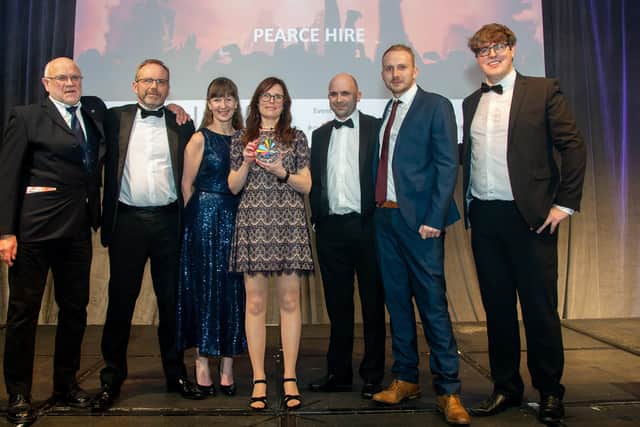 The Pearce Hire team with their award.