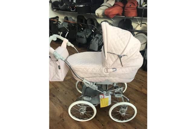 One of the prams that was stolen.