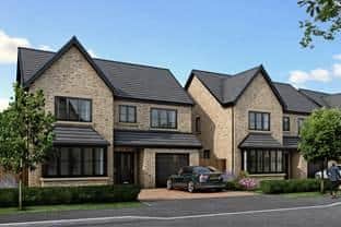 A CGI street scene of what the new homes at Cotterstock Meadows will look like. Photo: Bovis Homes