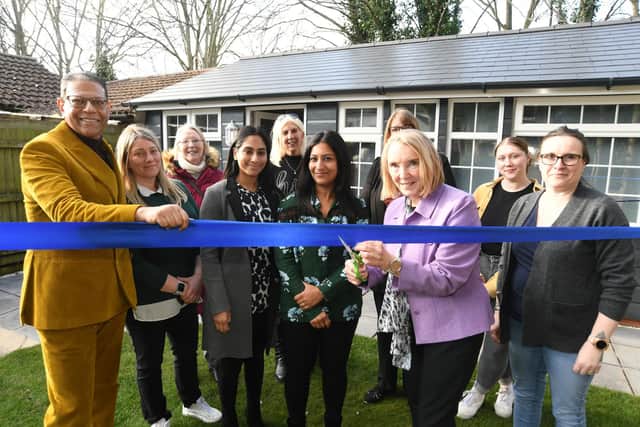 Cllr Irene Walsh cut the ribbon to officially open the new sensory room at The Maples care home in Peterborough on Wednesday (March 9).