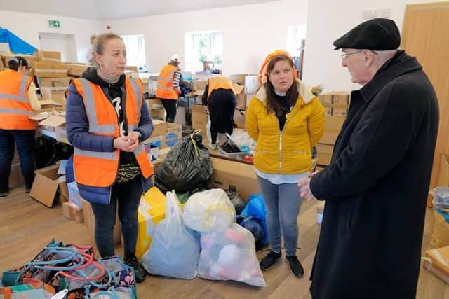 Bishop Alan visits the church. Pic: Diocese of East Anglia
