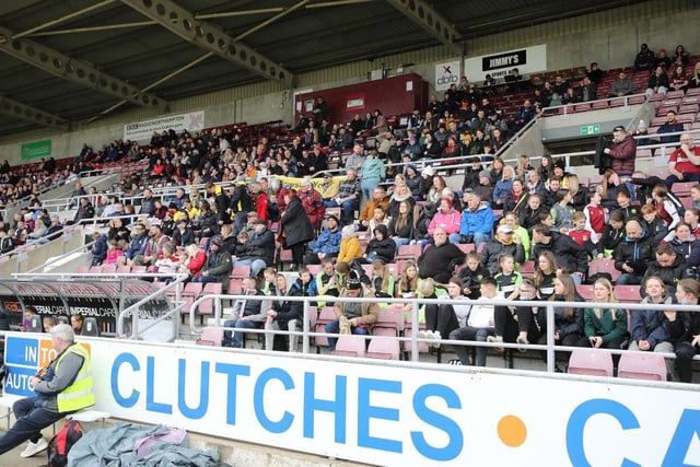 A record crowd watched on at Sixfields.