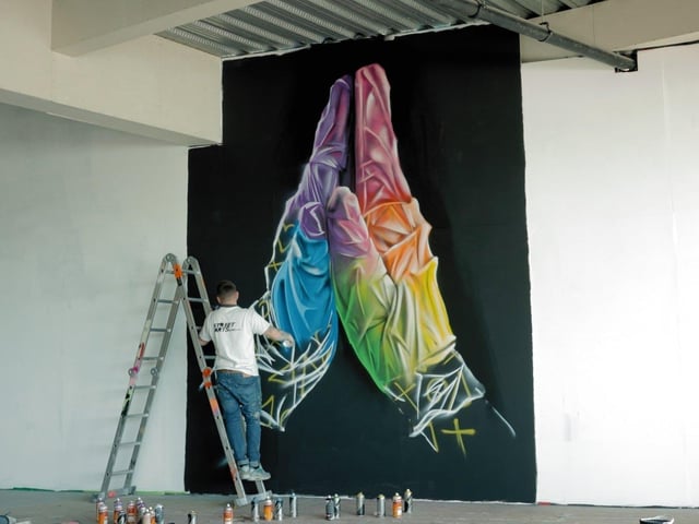Some of the pieces created by Nathan in the city