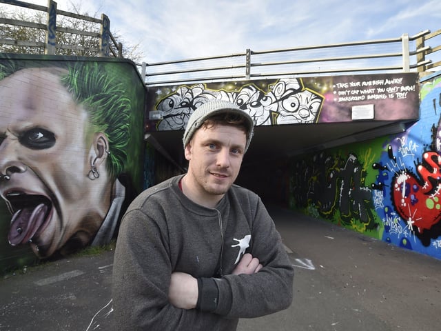 Some of the pieces created by Nathan in the city