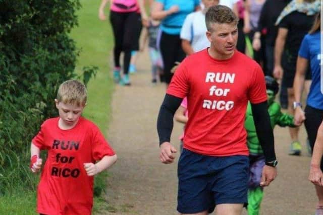 Del ran 100km to raise money for his younger brother Rico who narrowly survived Meningitis B when he was just eight years old.