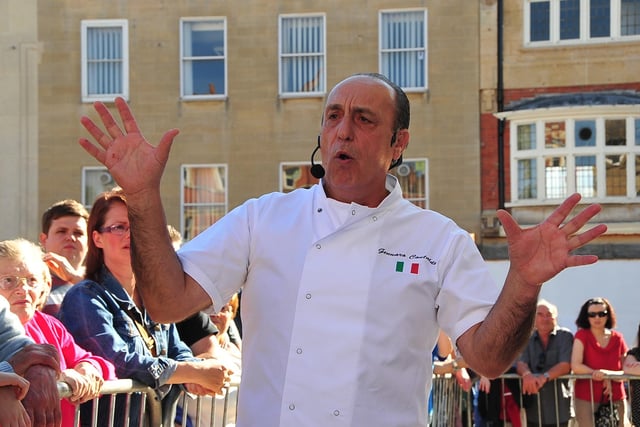 The sights and sounds of the 2013 Italian Festival taking place in Peterborough City Centre with Television Chef Gennaro Contaldo cooking for the crowd ENGEMN00120130922164919